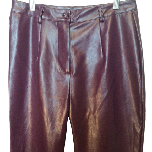 Misguided Faux Leather Trouser Pants Size US 8 Petite - Picture 5 of 8